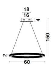 Nova Luce NOVA LUCE závěsné svítidlo CILION zlatý mosazný hliník a akryl LED 48W 230V 2935K IP20 stmívatelné 9011138