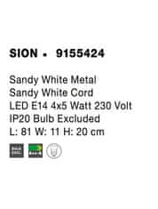 Nova Luce NOVA LUCE bodové svítidlo SION bílý kov bílý kabel E14 4x5W 230V IP20 bez žárovky 9155424