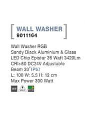Nova Luce NOVA LUCE WALL WASHER RGB černý hliník a sklo LED Chip Epistar 36W DC24V nastavitelné 30st. IP67 Max Power 300W 9011164