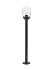 Nova Luce NOVA LUCE venkovní sloupkové svítidlo OMIKA tmavě šedý hliník a čiré sklo E27 1x12W 220-240V bez žárovky IP54 9060196