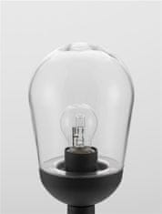 Nova Luce NOVA LUCE venkovní sloupkové svítidlo OMIKA tmavě šedý hliník a čiré sklo E27 1x12W 220-240V bez žárovky IP54 9060196