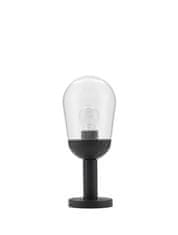 Nova Luce NOVA LUCE venkovní sloupkové svítidlo OMIKA tmavě šedý hliník a čiré sklo E27 1x12W 220-240V bez žárovky IP54 9060195
