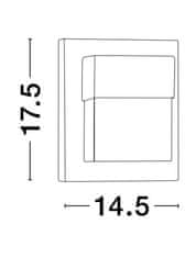 Nova Luce NOVA LUCE venkovní nástěnné svítidlo LETO černý hliník akrylový difuzor LED 10W 3000K 220-240V 120st. IP65 9060205