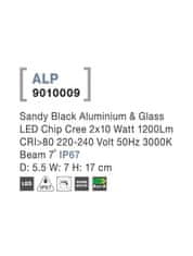 Nova Luce NOVA LUCE venkovní nástěnné svítidlo ALP černý hliník a sklo LED Chip Cree 10W 220-240V 3000K 7st. IP65 9010009