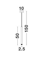 Nova Luce NOVA LUCE závěsné svítidlo TRIMLE zlatý hliník a akryl LED 3W 230V 3000K IP20 9287918