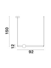 Nova Luce NOVA LUCE závěsné svítidlo NEUTRON zlatý hliník a akryl LED 10W 230V 3000K IP20 9054452