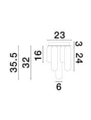 Nova Luce NOVA LUCE stropní svítidlo GUSTAVE lehce kouřově šedé sklo a matná černá G9 7x5W 230V IP20 bez žárovky 9028852