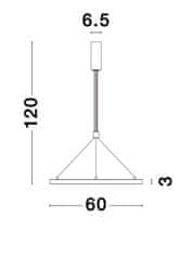 Nova Luce NOVA LUCE závěsné svítidlo EMPATIA černý hliník a akryl LED 35W 230V 3000K IP20 stmívatelné 9172635