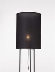 Nova Luce NOVA LUCE stojací lampa LEITH černé stínidlo a černý hliník E27 1x12W 230V IP20 bez žárovky 9043301