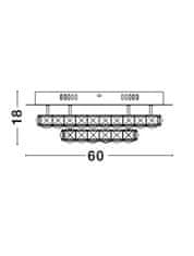 Nova Luce NOVA LUCE stropní svítidlo QUENTIN chromovaný hliník a K9 křišťál LED 44W 230V 3500K IP20 9172519