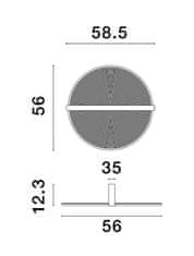 Nova Luce NOVA LUCE stropní svítidlo NOAH kávově hnědý hliník a akryl LED 36W 230V 3000K IP20 stmívatelné 9054447