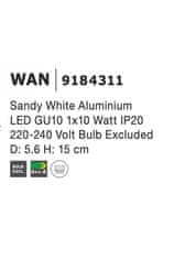 Nova Luce NOVA LUCE bodové svítidlo WAN bílý hliník GU10 1x10W IP20 220-240V bez žárovky 9184311