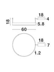 Nova Luce NOVA LUCE stropní svítidlo MOTIF LED stropní svítidlo černý hliník IP20 3000K 40W 220-240V stmívatelné 9063601