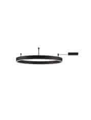 Nova Luce NOVA LUCE stropní svítidlo MOTIF LED stropní svítidlo černý hliník 3000K IP20 48W 220-240V stmívatelné 9063604