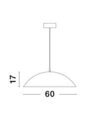 Nova Luce NOVA LUCE závěsné svítidlo GLIM bílá zvenku přírodní dřevo uvnitř hliník a akryl LED 47W 230V 3000K IP20 stmívatelné 9081280