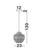 Nova Luce NOVA LUCE závěsné svítidlo CLARO modré sklo černý kov E27 1x12W 230V IP20 bez žárovky 9103532