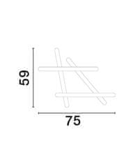 Nova Luce NOVA LUCE stropní svítidlo WILLOW černá ocel a akryl Dx78.3x50x5.6cm LED 60W stmívatelné 9210925