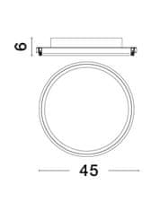 Nova Luce NOVA LUCE stropní svítidlo WILLOW černá ocel a akryl D45x6mm LED 40W 9212912