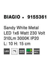 Nova Luce NOVA LUCE bodové svítidlo BIAGIO bílý kov LED 1x6W 230V 3000K IP20 9155361