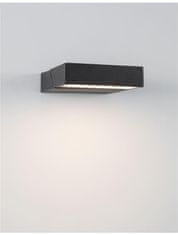 Nova Luce NOVA LUCE venkovní nástěnné svítidlo BRIN antracitový hliník čiré sklo LED 10W 3000K 200-240V 101st. IP65 9160101