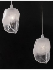 Nova Luce NOVA LUCE závěsné svítidlo ICE bílé sklo s přechody a bílý kov G9 5x5W 230V IP20 bez žárovky 9260235
