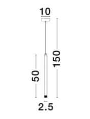 Nova Luce NOVA LUCE závěsné svítidlo TRIMLE černý hliník a akryl LED 3W 230V 3000K IP20 9287920