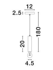 Nova Luce NOVA LUCE závěsné svítidlo NORWAY zlatý hliník zlatý kabel E27 1x12W 230V IP20 bez žárovky 9287946