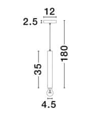 Nova Luce NOVA LUCE závěsné svítidlo NORWAY zlatý hliník zlatý kabel E27 1x12W 230V IP20 bez žárovky 9287947