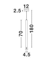 Nova Luce NOVA LUCE závěsné svítidlo NORWAY zlatý hliník zlatý kabel E27 1x12W 230V IP20 bez žárovky 9287949