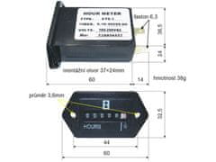 HADEX Počítadlo motohodin mechanické SYS-1, napájení 100-250VAC