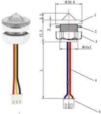 HADEX Snímač hladiny FS-IR02B bezkontaktní reflexní