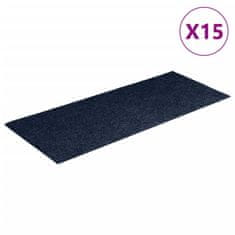 Vidaxl Samolepící nášlapy na schody obdélníkové 15 ks 60 x 25 cm modré