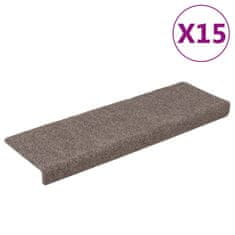 Vidaxl Nášlapy na schody 15 ks vpichované 65x21x4 cm krémové