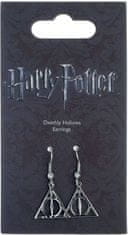CurePink Postříbřené náušnice Harry Potter: Relikvie smrti (2 x 2 cm)
