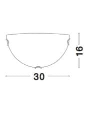 Nova Luce NOVA LUCE nástěnné svítidlo ANCO matné bílé sklo chromovaný kov E27 1x12W 600403