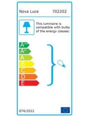 Nova Luce NOVA LUCE stropní svítidlo SHELL bílá a čiré strukturované sklo E27 2x12W 702202