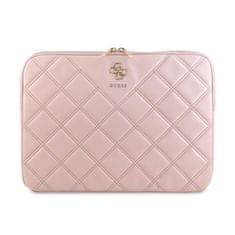 shumee Guess Quilted 4G Sleeve – pouzdro na notebook 13" / 14" (růžové)