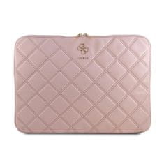 shumee Guess Quilted 4G Sleeve – pouzdro na notebook 15" / 16" (růžové)
