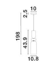 Nova Luce NOVA LUCE závěsné svítidlo MURANO zlatý kov lesklé tmavě zelené, růžové a světle šedé sklo E14 3x5W 230V IP20 bez žárovky 9009236