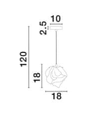 Nova Luce NOVA LUCE závěsné svítidlo ODELLE mosazný zlatý kov a jantarové sklo E14 1x5W 230V IP20 bez žárovky 9009253