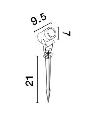 Nova Luce NOVA LUCE venkovní svítidlo s bodcem VIDA černý hliník a čiré sklo GU10 1x10W 220-240V bez žárovky IP65 9026128