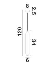 Nova Luce NOVA LUCE závěsné svítidlo GUSTAVE lehce kouřově šedé sklo a matná černá G9 1x5W 230V IP20 bez žárovky 9028851