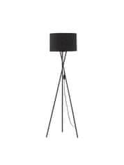 Nova Luce NOVA LUCE stojací lampa RETRO černé stínidlo černý kov E27 1x12W 230V IP20 bez žárovky 9050160