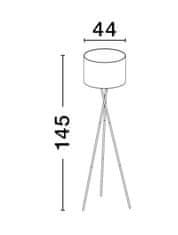 Nova Luce NOVA LUCE stojací lampa RETRO černé stínidlo černý kov E27 1x12W 230V IP20 bez žárovky 9050160