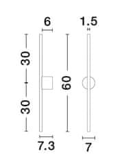 Nova Luce NOVA LUCE nástěnné svítidlo ADEN LED 10W 3000K hliník černá 9081102