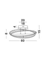 Nova Luce NOVA LUCE stropní svítidlo AURELIA zlatý kov a křišťál LED 36W 230V 3500K IP20 stmívatelné 9333060