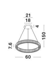 Nova Luce NOVA LUCE závěsné svítidlo AURELIA chromovaný kov a křišťál LED 40W 230V 3500K IP20 stmívatelné 9333066