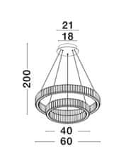 Nova Luce NOVA LUCE závěsné svítidlo AURELIA chromovaný kov a křišťál LED 46W 230V 3500K IP20 stmívatelné 9333068