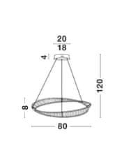 Nova Luce NOVA LUCE závěsné svítidlo AURELIA zlatý kov a křišťál LED 45W 230V 3500K IP20 stmívatelné 9333062