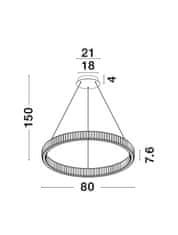 Nova Luce NOVA LUCE závěsné svítidlo AURELIA chromovaný kov a křišťál LED 47W 230V 3500K IP20 stmívatelné 9333067